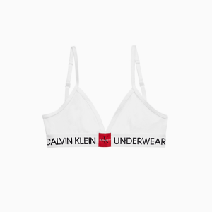 Calvin Klein Triangle Bralette White Pige - Legekammeraten.dk - Legekammeraten.dk