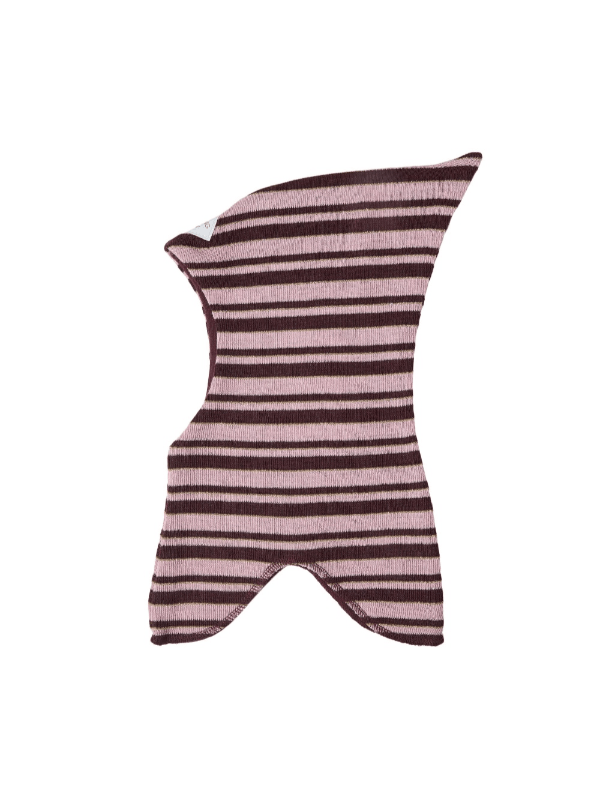 Racing Kids Vinter Elefanthue Stribet Wine Yard/ Old Rose - Racing kids elefanthue - Legekammeraten.dk - Legekammeraten.dk