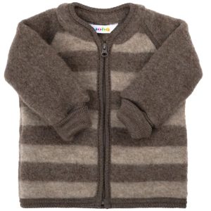 Joha Uld Cardigan - Striber - Brun - Joha