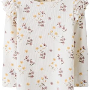 Lil Atelier Bluse - NMFGAVO EKO - Coconut Milk Flower Mix - Lil Atelier