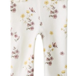 Lil Atelier Leggings - NBFGAVO EFI - Coconut Milk Flower Mix - Lil Atelier