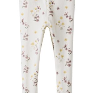 Lil Atelier Leggings - NMFGAVO EFI - Coconut Milk Flower Mix - Lil Atelier