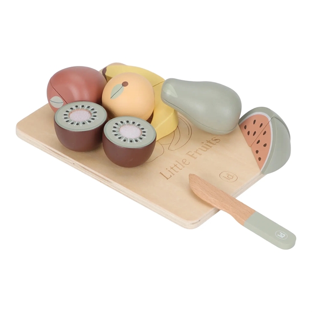 Little Dutch Legemad - Træ - Skærebræt med frugt - Little Dutch