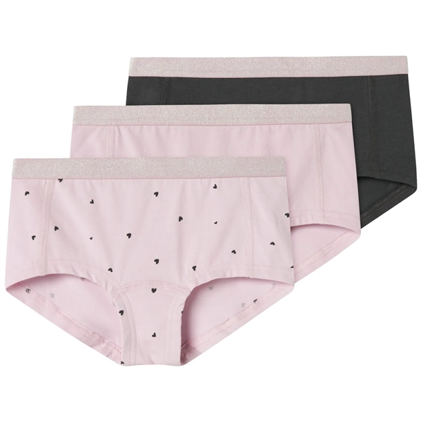 Name It Hipster - 3-pak NKFHIPSTER - Winsome Orchid Hearts - Name It