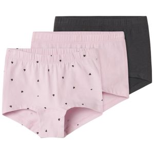Name It Hipster - 3-pak NMFTIGHTS - Winsome Orchid Hearts - Name It