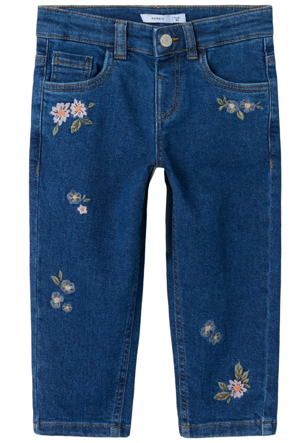 Name It Jeans Bella - Dark Blue Denim - Flower - Name It