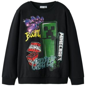 Name It Minecraft Sweatbluse - NKMDAI Creeper - Black - Name It