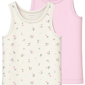 Name It Undertrøje - 2-pak NMFTANK TOP - Jet Stream Flower Ballerina - Name It