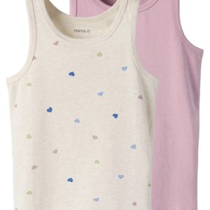 Name It Undertrøje - 2-pak NMFTANK TOP - Peyote Hearts - Name It