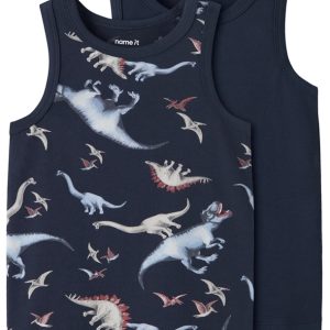 Name It Undertrøje - 2-pak NMMTANK TOP - Dino Navy Blazer - Name It