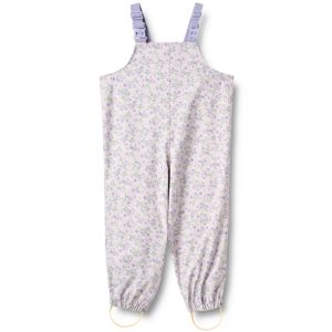 Wheat Regnbukser med seler - Charlo - Lilac Petunias - Wheat