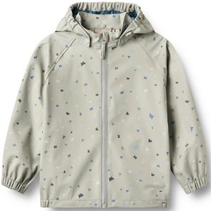 Wheat Regnjakke - Chardy - Light Flint Letters - Wheat